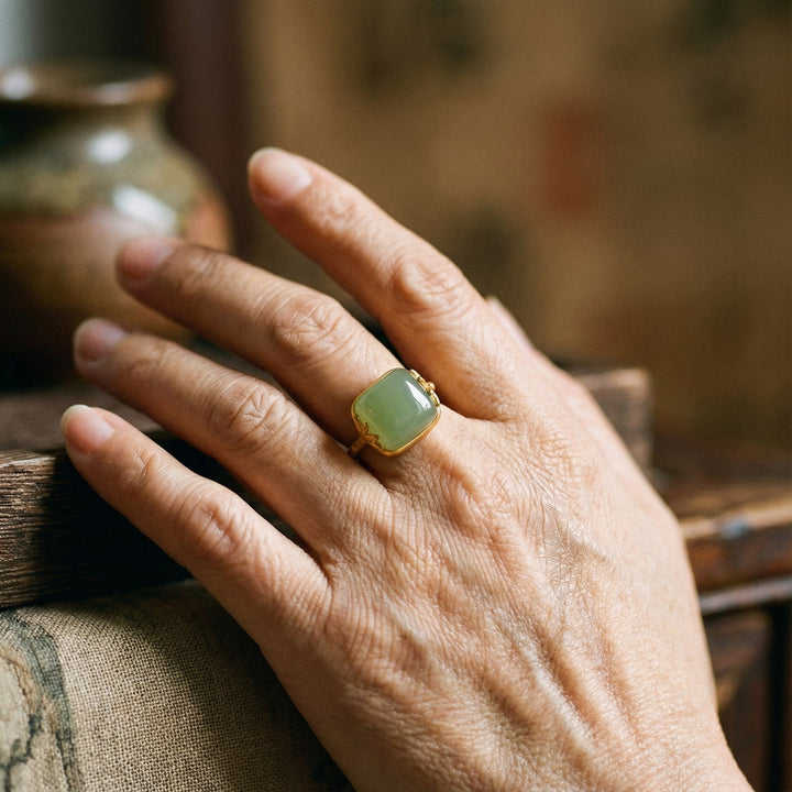 Prsten zelený klid